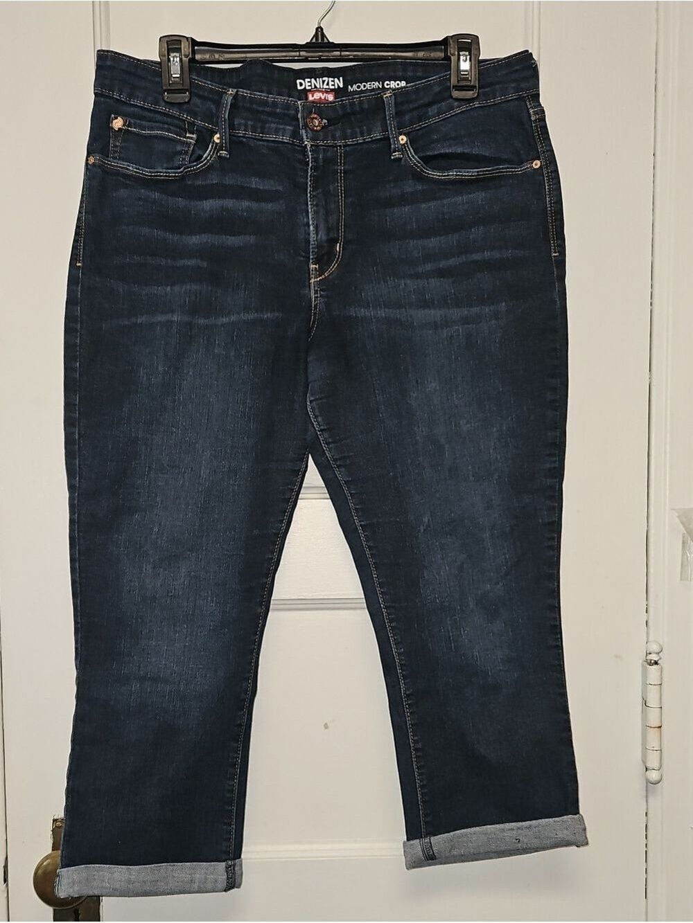 Levi's Dark Blue Cropped Ankle Jeans